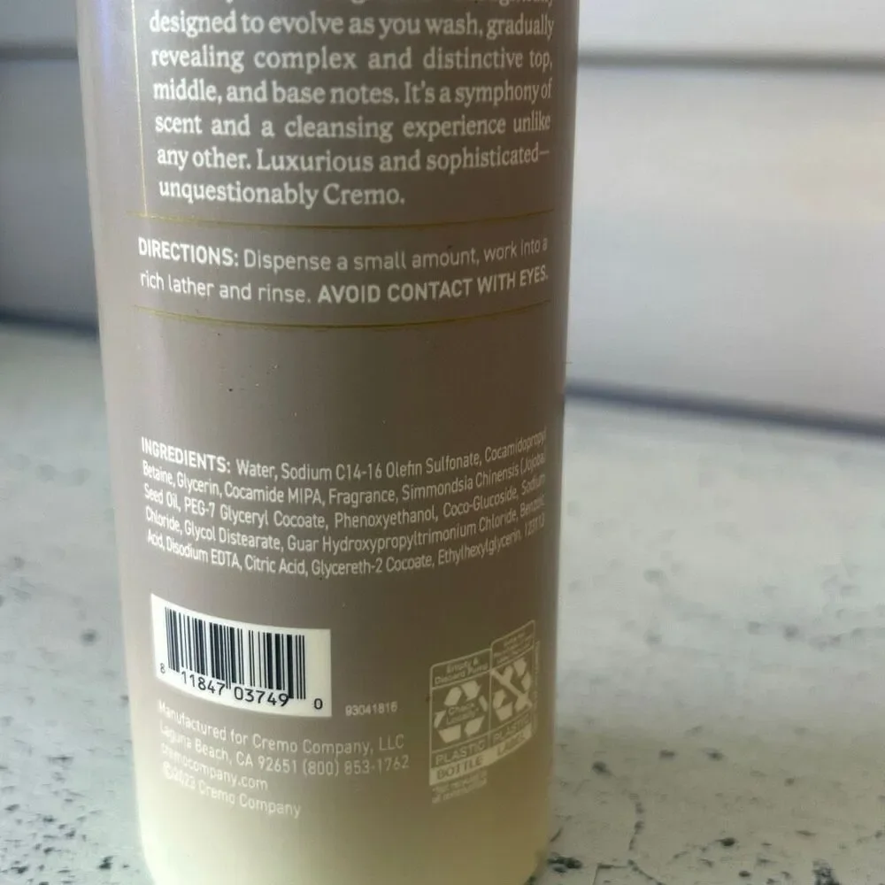 Cremo Body Wash Almond Bloom
